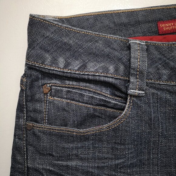 Sasson Ooh La La Ladies Size 12 Dark Wash Skinny Leg Shuffle Blue Jeans - Picture 7 of 12